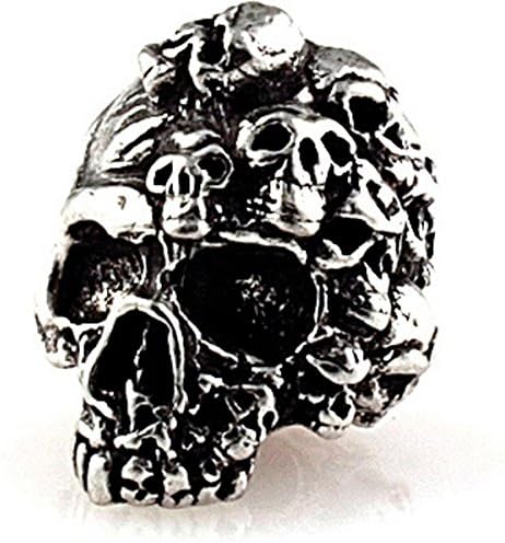 Schmuckatelli Co Mind Skull Bead Pewter