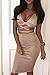 ioiom Womens Glitter Sequin Halter Sleeveless Bodycon Midi Club Wear Dress Gold L
