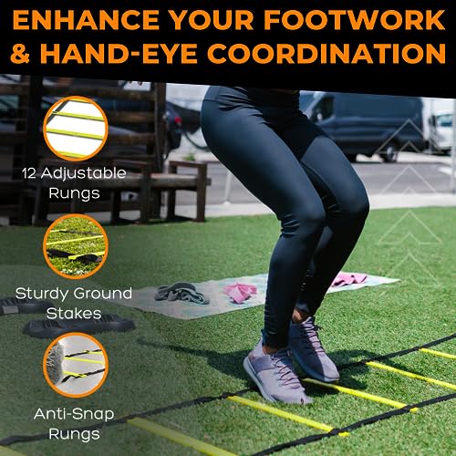 Soccer Training Agility Ladder Set, Basketball Training Ladder with