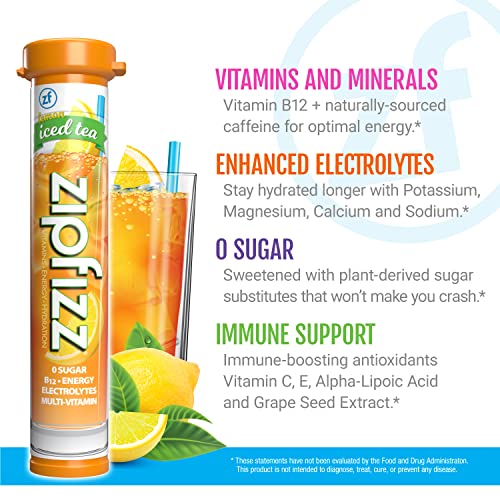 Zipfizz Energy Drink Mix, Electrolyte Hydration Powder with B12 and