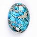 Wholesale 25mm Oval cabochon CAB flatback semi-precious gemstone 5pcs (Blue sea sediment jasper)