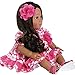 Paradise Galleries Reborn Toddler, Hawaiian Hula Girl Doll Lei Aloha, 20 inch GentleTouch Vinyl, 5-Piece Doll Gift Set