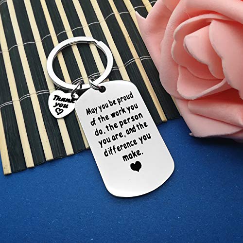 Thank You Gift Appreciation Jewelry Make A Difference Keychain