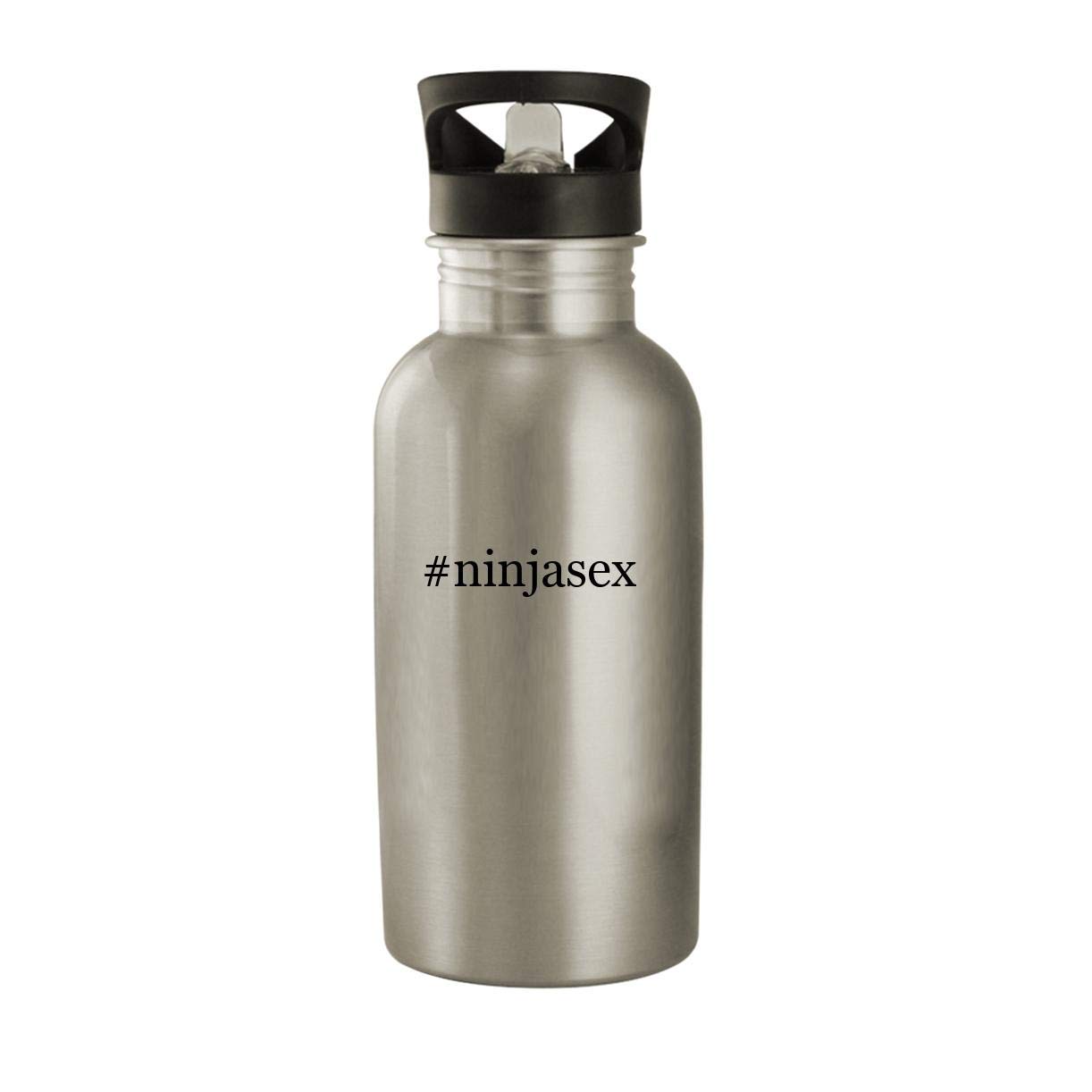 #ninjasex - Stainless Steel Hashtag 20oz Water Bottle, Silver
