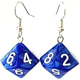 Game Dunge RPG TTRPG Polyhedral Dragons Master D4-D20 20-Sides Die Dice Earrings Gifts for Girl Women Teens Adults