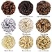REECHO Thick 2PCS Updo Messy Hair Bun Curly Wavy Ponytail Extensions Hairpieces Hair Scrunchies for Women Girls Color Black Brown