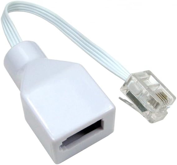 Adaptateur Téléphonique RJ11 vers BT/1x RJ11 Mâle 1x BT Femelle/Prise