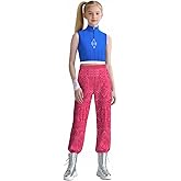 ROSEZUZU Kids Girls Zombies Character Costume with Wristband, 4-14 Years
