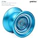 MAGICYOYO Professional Alloy yoyo K7 Responsive Yo Yo with Yoyo Bag + yoyo Glove+ 5 Yoyo Strings (Blue)