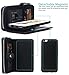 iPhone 6/6SWallet Case, HYSJY Girls Women Magnets Detachable, Weave-Black, Size