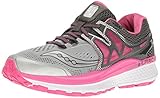 Saucony Women's Hurricane ISO 3 Running Shoe, Grey/Pink/White, 8.5 B(M) US