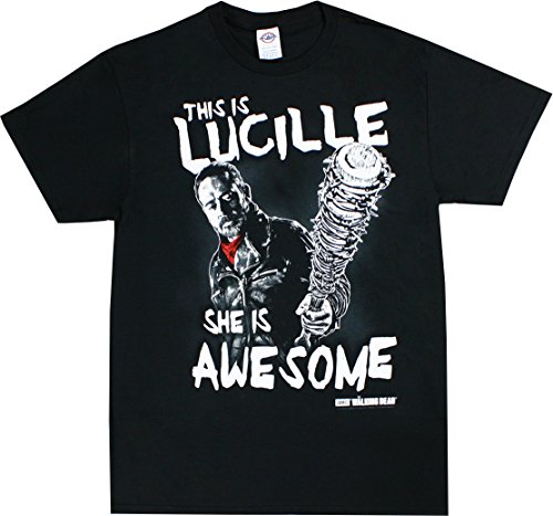 The Walking Dead Men's This Is Lucille She Is Awesome T-shirt Black L