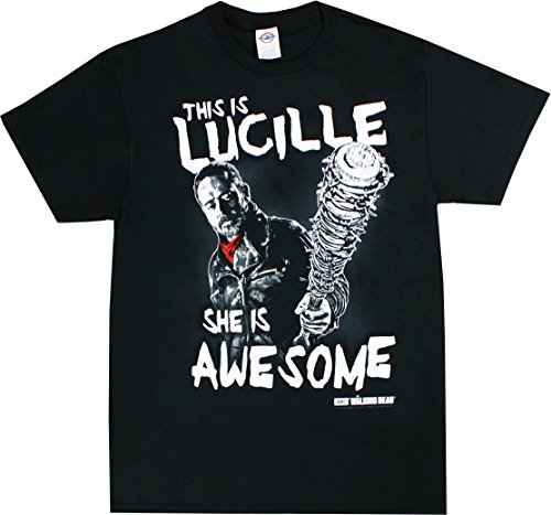 Walking Dead The Men's This Is Lucille She Is Awesome T-Shirt Black 3XL