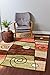 1056 Orange Black 5x7 Area Rug Contemporary Modern Carpet New