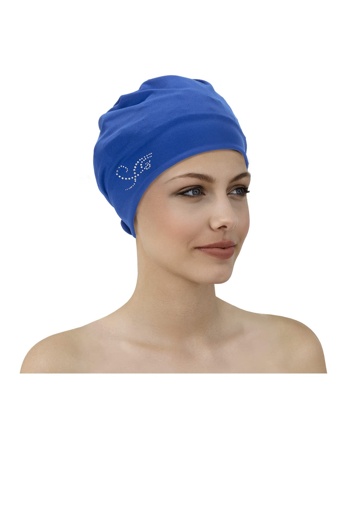 fashy Exclusive Swimming Cap with Rhinestones 3479 53 Blue