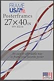 Black 27x40 Poster Frame w/Plexi-Glass and Hardboard Backing
