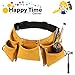 YITOOK Kids Tool Belt Adjustable Children's Carpentry Tool Candy Pouch Heavy Duty Child's Construction Tool Apron for Costumes Dress Up Role Play(Yellow)