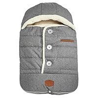 JJ Cole - Urban Bundleme, Canopy Style Bunting Bag to Protect Baby from Cold & Winter Weather in Car Seats & Strollers, Graphite, Infant