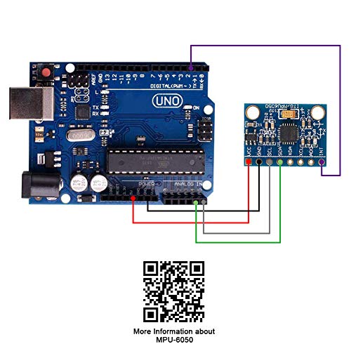WayinTop 3pcs GY-521 MPU-6050 3 Axis Gyroscope and 3 Axis Accelerometer 6DOF Sensor Module 16 Bit AD Converter Data Output IIC I2C for Arduino - Thumbnail 5