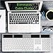 Macally Wireless Solar Keyboard for Mac - 2.4G RF USB Wireless Keyboard with Numeric Keypad & 21 Apple Shortcut Keys - Charges via Any Light Source - Solar Powered Cordless Keyboard - Silver Aluminum