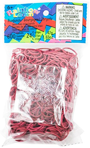 Rainbow Loom Jelly Rubber Bands Childrens Jewelry Making Kits, Burgundy