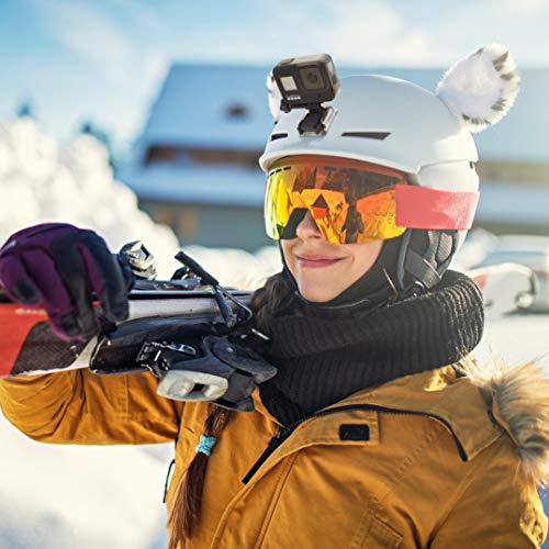 Invisible Adhesive GoPro Mount Kit 8-Pack, 4X Curved & 4X Flat Mounts Bundle w/Transparent GoPro Sticky Mounts, Clear Mount for Helmet/Bike/Board/Car, Fits All Go Pro Models, GoPro Helmet Mount 8X