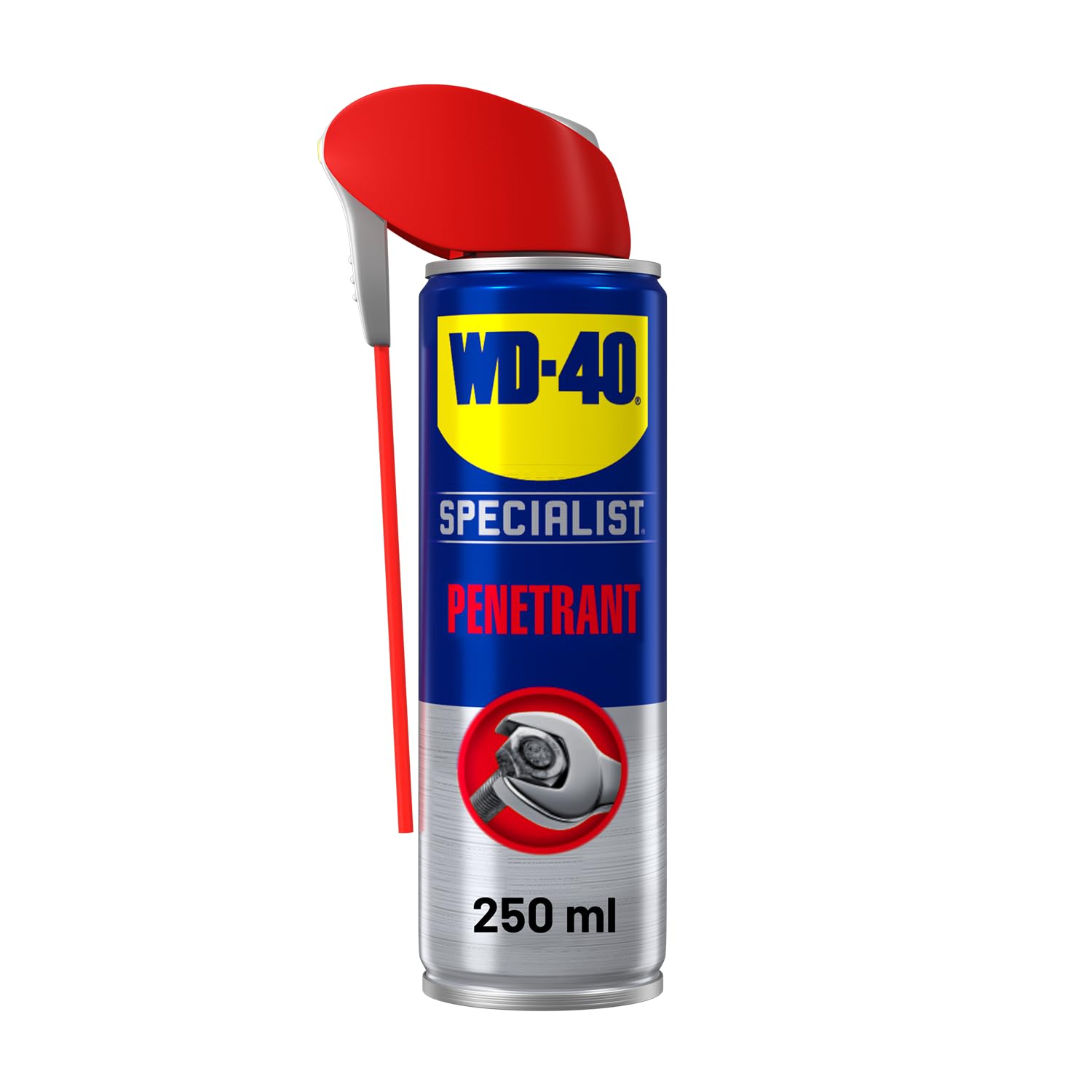 WD-40 Specialist Fast Release Penetrant Spray, 250ml, Rust Penetrating Oil Spray for Loosening Rusted Nuts & Bolts, Hinges, Locks, and Gears, Rust Prevention, Smart Straw Included