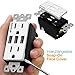 TOPGREENER 5.8A 3-Port USB Wall Outlet Charger, High-Speed In-Wall Electrical USB Socket, Duplex Tamper-Resistant Receptacle Plug, UL Listed, White