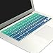Batianda Ombre Color Keyboard Cover for MacBook Pro 13 inch Model A1708 (No Touch Bar) 2017 & 2016 Release & MacBook 12 inch A1534 Silicone Protective Skin (Gradient Green)