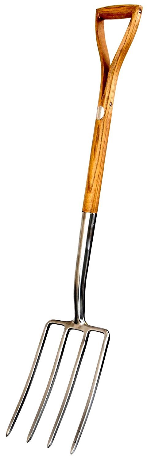 Rolson 82624 Stainless Steel Digging Fork with Ash Handle