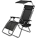 PayLessHere Zero Gravity Chairs 2 Set Lounge Patio Chairs with Canopy Cup Holder