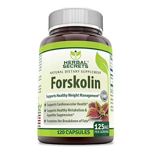 Herbal Secrets Forskolin - 125 Mg Per Serving, 120 Capsules - Supports Healthy Weight Management