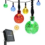 oobest Solar String Light Waterproof Multicolour 6 Meters 30 LED Crystal Ball for Christmas Tree , Patio, Lanscape, Holiday, Wedding, Lawn Decoration