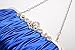 PULAMA Clutch Purse for Women, Pleated Satin Bridal Clutch Crossbody Evening Bag for Wedding & Prom Party, Royal Blue