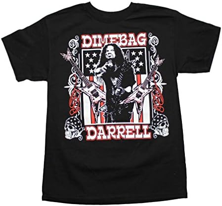 Unique Vintage Dimebag Darrell Guitars Flag T-Shirt Small Desiqn Apparel