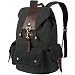 VBG VBIGER Canvas Backpack Vintage Canvas Leather Backpack Casual Bookbag Laptop Backpacks Travel Rucksack for Men Women