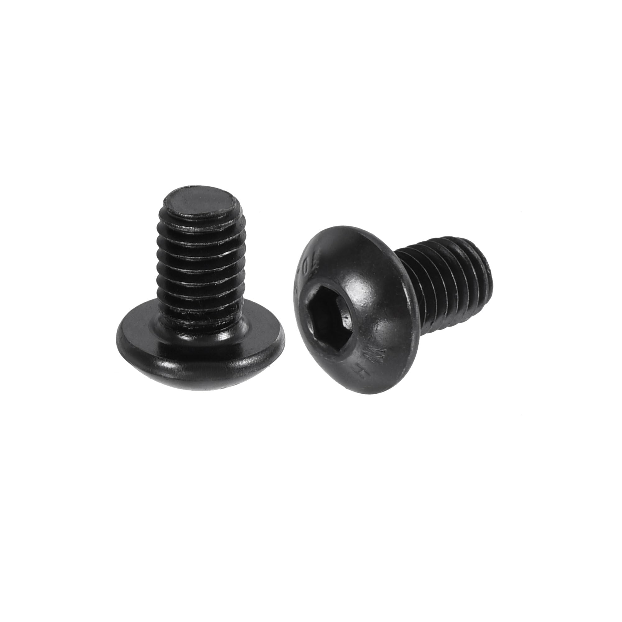 sourcing map M5x8mm Hex Socket Button Head Cap Bolts Screws Carbon Steel 200pcs