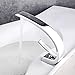 Charmingwater Modern Single Handle Bathroom Vanity Faucets, Single Hole Sink &Lavatory Mixer Tap, Single Lever with Deck Plate, Curved Chrome