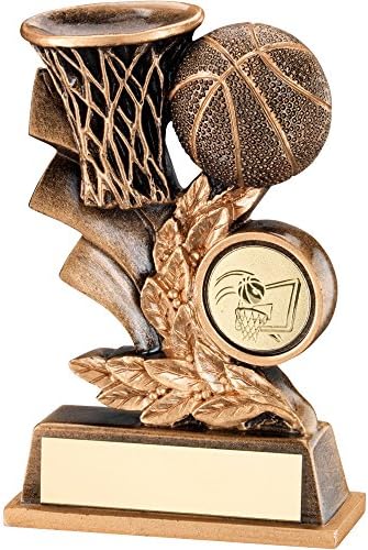 Basketball Trophy - Leaf Plaque Design