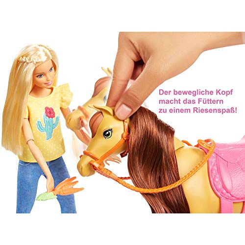 Barbie Puppe und Pferd, Barbie und Chelsea Pferd, Barbie Kleidung, Barbie Accessoires, Geschenk für Kinder, Spielzeug ab 3 Jahre,GLL70 – Bild 6