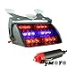 DT MOTO™ Blue Red 18x LED Police Personal Emergency Vehicle Warning Windshield Dash Light - 1 unit