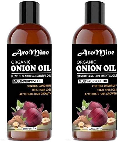 AroMine Natural & Red Onion Hair Oil, 60 ml (Pack of 2)