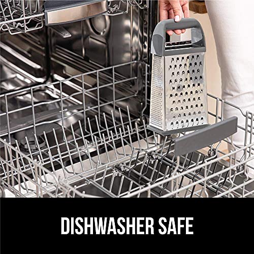 Gorilla Grip Stainless Steel Box Grater, 4Sided XL Cheese Graters with