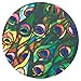 Buttonsmith Tiffany Poppies Magnet Set - Set of 4 1.25