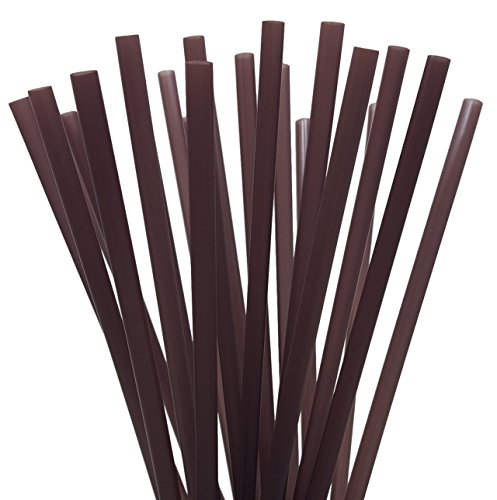 10 Inch Drinking Straws (250 Straws) (10 Inch x 0.28 Inch) (Brown)