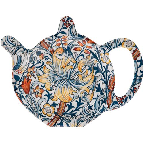 William Morris Golden Lily Floral Teabag Tidy Coaster William Morris Golden Lily Floral Teabag Tidy Coaster