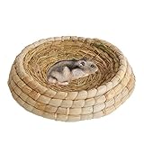 Handwoven Straw Bird Nest Cage for Parrot Macaw