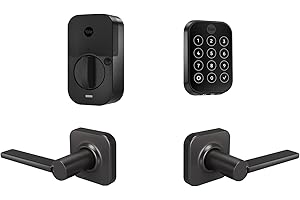 Yale Assure Lock 2 Deadbolt, Black Suede Smart Keyless Entry Door Lock with Valdosta Handle and Wi-Fi Connected Keypad for Code Entry and Remote Access, B-YRD450-WF1-VL-BSP