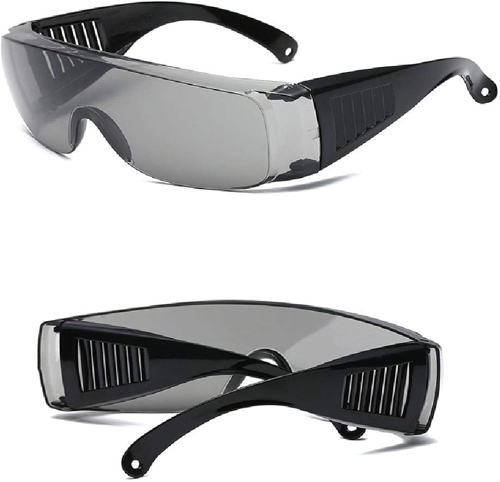Safety Goggles Over Safety Spectacles, 6 Colors OverGlasses with Soft Nose Piece for Wood/Metal