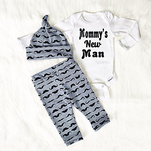 Charberry Baby Girl Clothes Cute 3Pcs Set Newborn Baby Boy Romper Tops +Long Pants Hat Outfits Clothes 0-18M